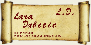 Lara Dabetić vizit kartica